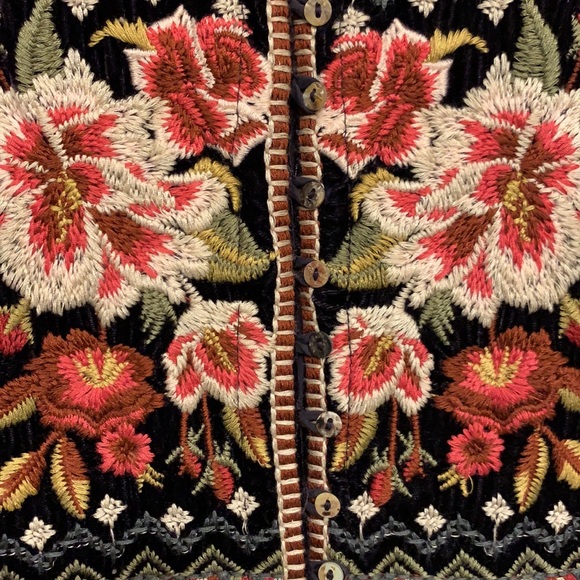 💜Johnny Was Matilda Button Down Djellaba Velvet Dress Size (XS) Warn Once!!!💜 - Picture 14 of 16